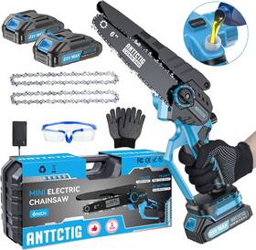 Anttctig 445034097054 Mini Chainsaw Cordless 6 Inch Small Electric Battery Powered Handheld