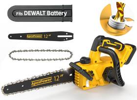 Apexpower 26813 12 Inch Brushless Electric Chainsaw Cordless For Dewalt Battery 20v Compact C