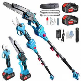 Astarning 748341235650 4-in-1 Electric Pole Saws Cordless 8 Inch And Pruning Shears For Tree