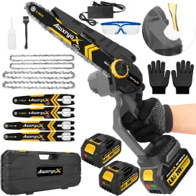 2x4.0ah Awxryox 768553579045 8 Inch And 6 Mini Chainsaw Brushless 2025 Upgraded Battery Portable Handh