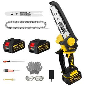 Bahoomed 748253828971 Mini Chainsaw - 8 Inch Cordless Chain Saws With Convenient Tension Adjustmen