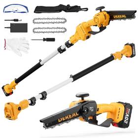 Beedeck 763967741699 2-in-1 Cordless Pole Saw Brushless Mini Chainsaw With 20v 4.0ah Batter
