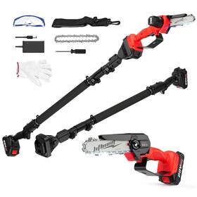 Beedeck 810147640959 Cordless Pole Saw 2-in-1 6 Inch Battery Powered Saws For Tree Trimming 20v
