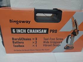 Bingoway Bgw002 6 Inch Mini Chainsaw Set 21v Cordless Portable Electric Chain Saw 2 Batteries