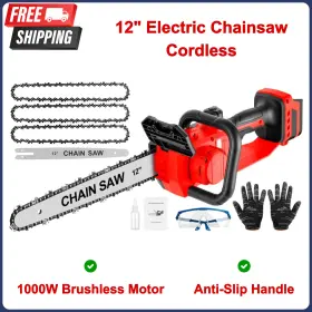 Mwq1-dw2 Birstlye Mini Electric Chainsaw Cordless Compatible For Milwaukee M18 18v Battery 12 Inch