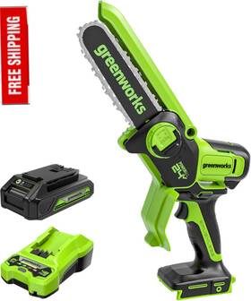 Branded Cs24l210 24v 6 Inch Brushless Mini Chainsaw Small Cordless Handheld Saw 2ah Battery And Char