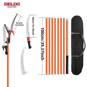 Branded01 744110674873 2 In 1 Telescopic Saw 9 26ft Adjustable Tree Pruning Tool With Sharp High Branch