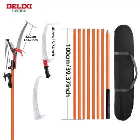 Branded01 744110674873 2 In 1 Telescopic Saw 9 26ft Adjustable Tree Pruning Tool With Sharp High Branch