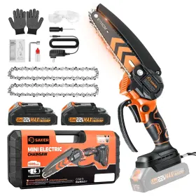 Gj61528 Branded01 6 Inch Cordless Mini Chainsaw For Pruning Trees Portable Electric Garden And Home