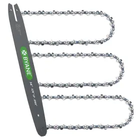 50dl Byane 794414739907 14 Inch Chainsaw Bar And 14ftft .050ftft 3/8lp 3 Chains 1 Gray