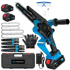 Canbrake 768553577881 Cordless Mini Chainsaw 8 Inch And 6 Portable Handheld Chain Saw With 2 X