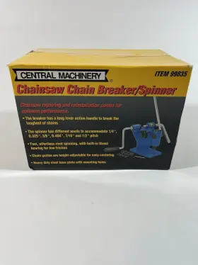 99835 Central Machinery Chainsaw Saw Chain Breaker Spinner Combo Repair Tool Bench Mounted
