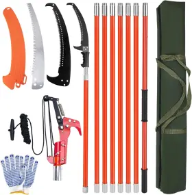 Cmood 313019421484 Pole Saws For Tree Trimming 7.3-27 Ft Manual Saw Extendable Trimmer