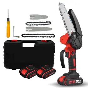 Op-01 Cornesty Mini Chainsaw 4 Inch 6 Portable Electric Cordless With 2 Chains