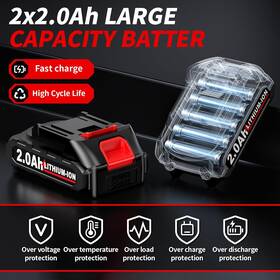 Corp 313027887869 Mini Chainsaw Cordless 6 Inch Portable Electric Chainsaws 2 Batteries Handheld Small