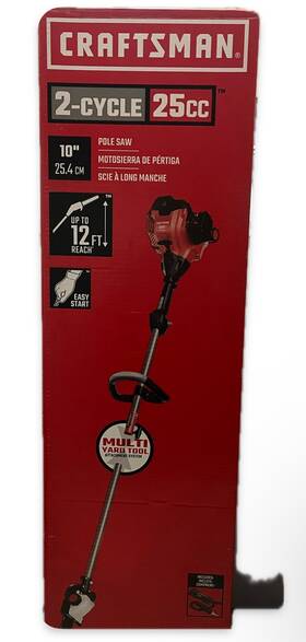 Craftsman 084931849549 P2100 10 Inch 25cc 2-cycle Gas Pole Saw With 12ft Reach Cmxgjamdps25