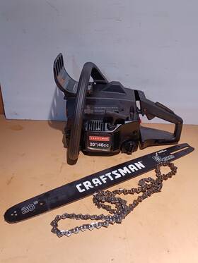 Craftsman 358351210 46cc Chainsaw 20 Inch Bar And Case - Repair Starts With Fluid