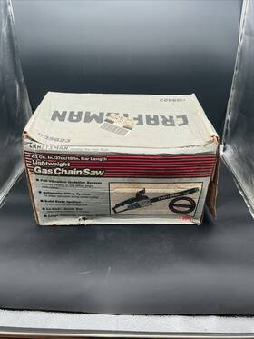 Craftsman 7135623 Vintage 37cc 18 Inch Gas Chainsaw Unused Open Box Made Usa