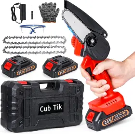 Rf0001 Cub Tik Mini Chainsaw Cordless 4 Inch Battery Powered One Hand Electric Chainsa