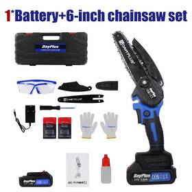 Dayplus 006825608335 6 Inch Cordless Electric Chainsaw Cutting Saw Cutter Tree Branch Wood Cut Brushless