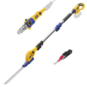 Trimmer-02 Ddkun 2-in-1 Telescopic Cordless Pole Hedge Trimmer 16-inch And Saw 8.6-inch C