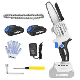 N200301-lj De Ling 20v 6 Inch Cordless Mini Chainsaw One-hand Brushless Motor Tool-free Adjust