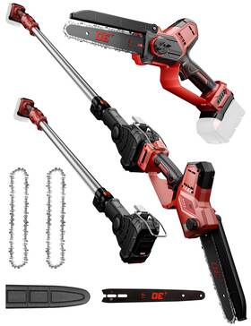 Deforce 26816 2in1 Cordless Electric Pole Saw For Milwaukee M18 18v Battery Brush