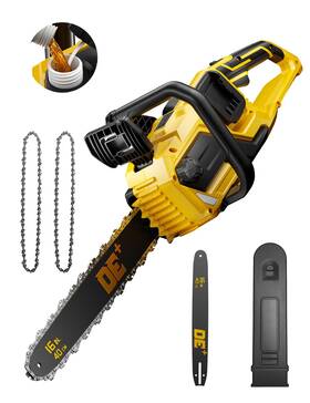 Deforce 28912 16 Inch 40v Cordless Electric Chainsaw For Dewalt 20v Max Batteries Brushless