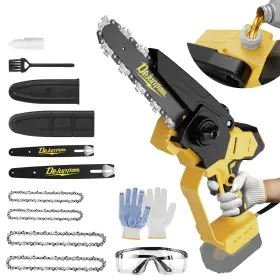 Dejunpiool 901489039182 Mini Chainsaw Cordless 6 8 Inch Electric Brushless Battery Powered
