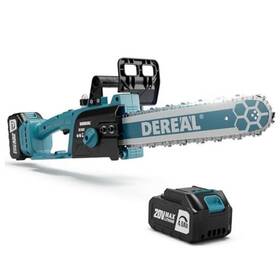 Dereal 717049729471 12 Inch Electric Chainsaw Cordless Blue 1 Battery