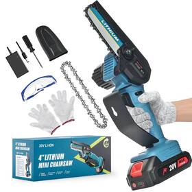 Dereal Ysl26 4 Inch Cordless Mini Chainsaw One-hand Use Battery-powered For Pruning