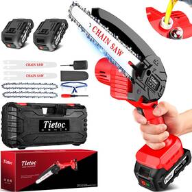 Direct 744759454935 Mini Chainsaw 6-inch With 2 Batteries Electric Saw Stocking Stuffers Christmas