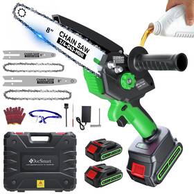 Docsmart Cs08g Electric Chainsaws 8 Inch And 6 2 Pack Rechargeable Batteries Cordless Mini Hand