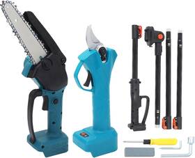 Dpofirs Dpofirsi4s1mva7e5 Cordless Electric Pruner Kit Pruning Shears Mini Chainsaw Set Garden Power Tools