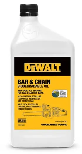 Dynamic Green Products Inc 445028142173 Dewalt Biodegradable Chainsaw Oil High Performance Non Toxic Professional Lub