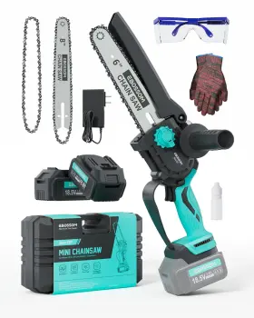 Blaze-cs7 Ebossom Mini Chainsaw Cordless 6 Inch And 8 Replaceable Electric Chain Saw With 2x Recharg