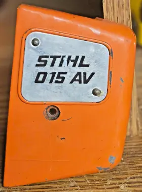 015-av Echo Vintage Stihl 015 Av Chainsaw Air Filter Metal Cover Nice Shape 2 Stroke Antique