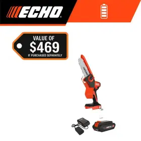 Echo 744110882797 56v 6 Inch Brushless Cordless Battery Powered Handheld Mini Pruning Chainsaw Kit