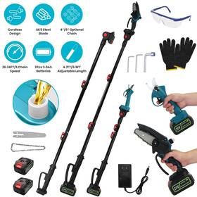 Eggracks Gpct5130 Max Reach 4-in-1 Cordless Pruning Shear And Chainsaw