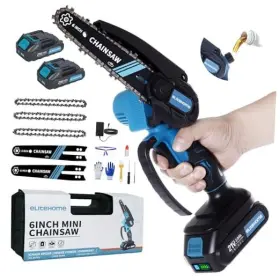 Eh005 Elitehome Mini Chainsaw Cordless 6 Inch Small Hand Held Chain 6inch Auto-oiling