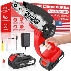 Enerjary 762139682822 Mini Chainsaw Cordless 6 Inch Portable Electric Handheld Chain Saw With 2000m