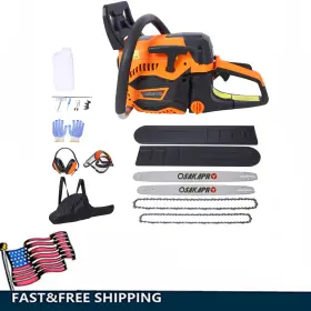 Etsg 699939368420 Gas Powered Chainsaw 62cc 2-stroke 18 Inch 20 Handheld Cordless Petrol Chain Saw
