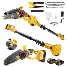 Epr0903130 Eucuctic Cordless Pole Saw 3-in-1 With 6&8 Inch Mini Chainsaw Battery Powered Electri