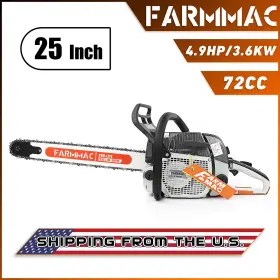 Ms380 Farmmac 037936956002 72cc Chainsaw Gas Power Head With 25ftft Guide Bar Compatible Ms381 038