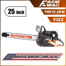 Farmmac 25-f660v 92cc Pro Gas Chainsaw With 25ftft Bar Chain Compatible Ms660 For Milling Wood