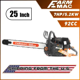 25-f660v Farmmac 92cc Pro Gas Chainsaw With 25ftft Bar Chain Compatible Ms660 For Milling Wood