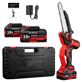 Fiite 762765097168 Mini Chainsaw Electric With 2 5.0ah Batteries 8 Inch Sa