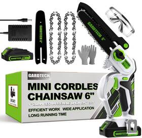 Gardtech 797387486854 Mini Chainsaw Cordless 6 Inch - Portable Electric Battery P