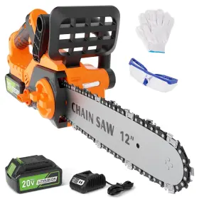 Gasky 680358297200 20v 12 Inch Cordless Chainsaw Brushless Electric With Auto Oiler