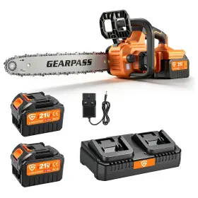 Ss-aamaat00747 Gearpass 42v 16-inch Cordless Chainsaw With 2x 4.5ah Battery And Dual Fast Charger Brus